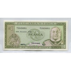 TONGA 1980 1 PAANGA BILLETE SIN CIRCULAR, UNC